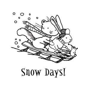  Clear Mini Stamps Snowy Days; 6 Items/Order Arts, Crafts & Sewing