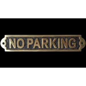    Brass Wall Plaques, No Parking Wall Plaque