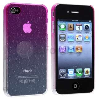 Pink Clear Raindrop Ultra Thin Hard Back Skin Case Cover for Apple 