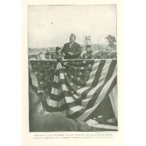 1909 Print President William Taft Speaking At Milwaukee 