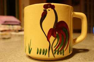 Watt Pottery Rooster #61 Mug Mint  