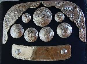 Western Saddle Show Silver plated Trims 11pc Showman  