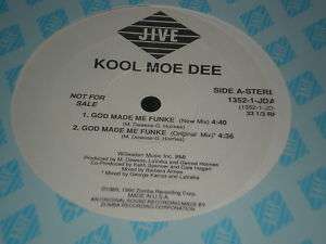 NM 12 LP KOOL MOE DEE God Made Me Funky x4 Mixes WLP  