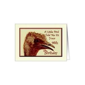  Birthday / 98th / Ostrich /Humorous Card Toys & Games