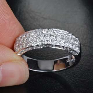 21CT DIAMOND SOLID 14K WHITE GOLD PAVE Women Mens Engagement WEDDING 