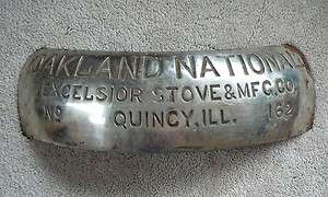 OAKLAND NATIONAL No. 162 Wood Heating Stove   EXCELSIOR STOVE   Front 