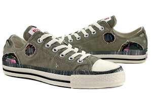 CONVERSE ALL STAR PATCHWORK OX 102195F OLIVE WOMEN  