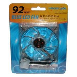   92mm 3&4pin 4 Blue LED Case Fan Sleeve Bearing Rated Speed Noise Level