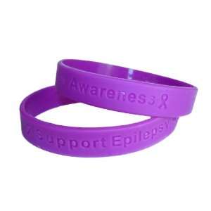  Support Epilepsy Awareness Purple Wristband   Youth 7 