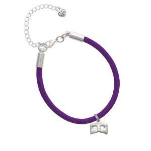  Half Face Mask Charm on a Purple Malibu Charm Bracelet 