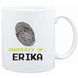  Mug White  Property of _ Erika   Fingerprint  Female 