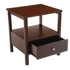  Bay Shore End Table with Full Wood Top and Drawer 