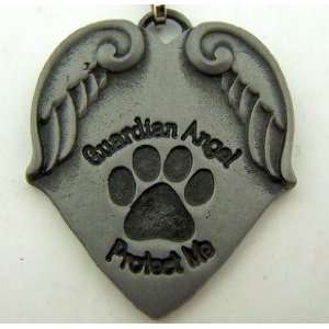    Guardian Angel Wing Paw Print Dog Pet Protection Medal: Jewelry