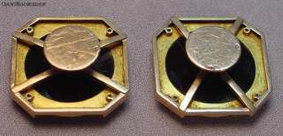 Antique French Carved Agate Warriors 18k Cufflinks  