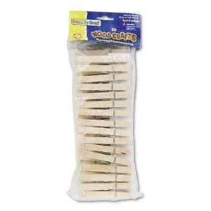  (Price/PK)Wood Spring Clothespins, 3 3/8 Length, 50 Clothespins 