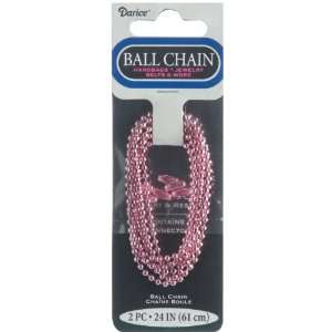  Ball Chain 2.4mm 24 2/Pkg Pink