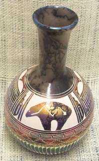 Native American Horsehair Pottery Hilda Whitegoat Vase  
