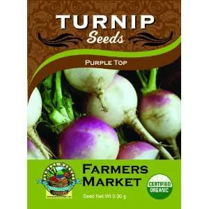  Organic Purple Top Turnip Seeds Patio, Lawn & Garden