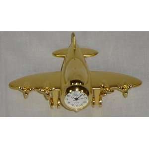  Gold Mini Airplane Clock 