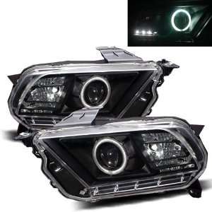    10 11 Ford Mustang Black CCFL Halo Projector Headlights Automotive