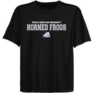  TCU Horned Frogs Youth Black University Name T shirt 