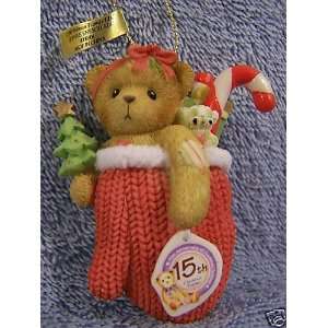  Cherished Teddies 15th Anniversary Ornament Bear in 
