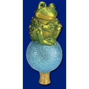  SITTING FROG TREE TOPPER 7 Glass Old World Christmas NEW 