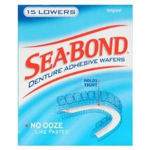  Sea Bond Denture Adhesive Wafers   Lowers, 15 ct Health 