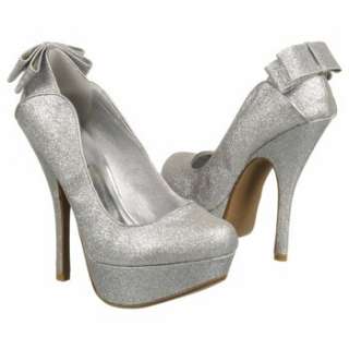 Womens Night Moves by Allure Honor Silver Glitter Shoes 