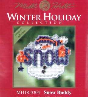 Christmas Snowman Buddy Glass Bead Mill Hill Kit  