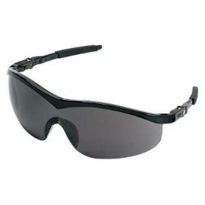 Storm. Safety Glasses with Ratchet Action Temples, Gray Lens, Black 