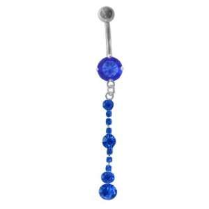   Long Strand Dangle Belly button Navel piercing Ring 14 gauge: Jewelry