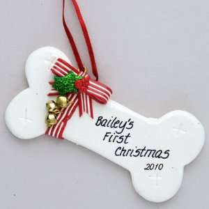   with Bells Personalized Claydough Christmas Ornament