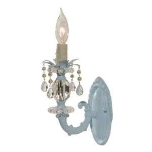 lily blue clear beads and pearls sconce 