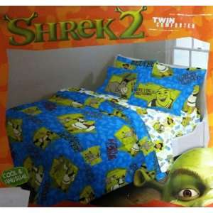  DreamWorks Shrek 2 Twin Size 4pcs Comforter Set