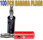 100PCS 4MM Banana Plugs for Test Probes Power Amplifier