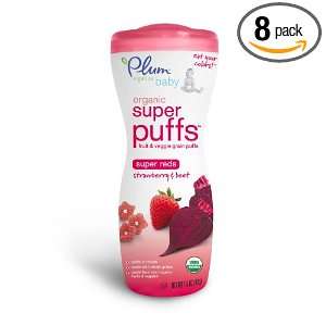   Super Puffs Reds, Strawberry & Beet, 1.5 Ounce Containers (Pack of 8