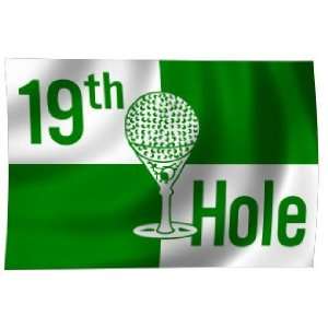  19Th Hole Flag 12X18 Inch Nylon Patio, Lawn & Garden
