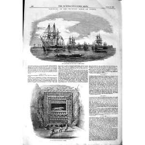   1850 AFRICA BONNY RIVER WAR SHIPS JUJUH HOUSE PEPPEL
