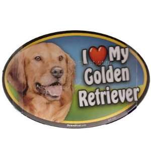  Dog Breed Image Magnet Oval Golden Retriever: Pet Supplies