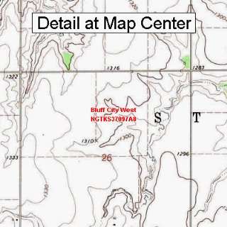  USGS Topographic Quadrangle Map   Bluff City West, Kansas 