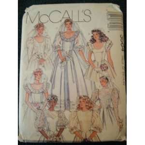 MISSES BRIDAL OR BRIDEMAIDS GOWN SIZE 12 14 16 MCCALLS SEWING PATTERNS 