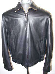 New Roundtree & Yorke Mens Reversible Leather Jacket L  