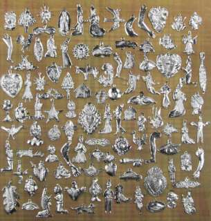 250  LARGE   SILVER MILAGROS MEXICAN FOLK WHOLESALE LOT◄  