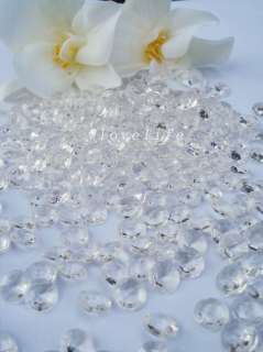 500 2ct 8mm Clear Diamond Confetti Wedding Decoration  