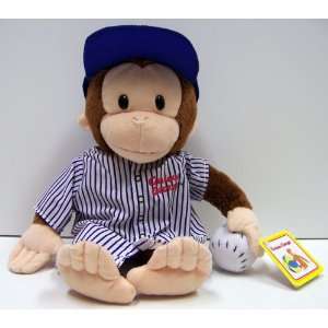  Curious George    Baseball Player Plush Doll: Toys & Games
