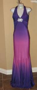 NWT JOVANI BEYOND Purple Ombre Long Prom Gown $447 Sz 2  