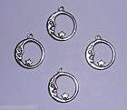 Man in the Moon with Star Charms Earring Findings Wicca USA Seller