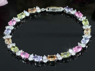 15 Carat Sparkling Multi Color Topaz Bracelet SB040  