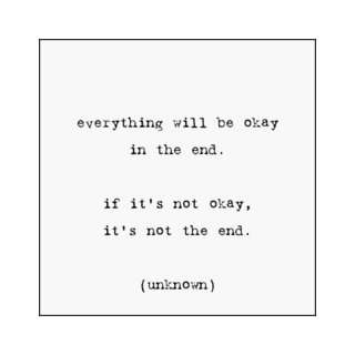 Everything will Be Okay Black and White Magnet  Kitchen 